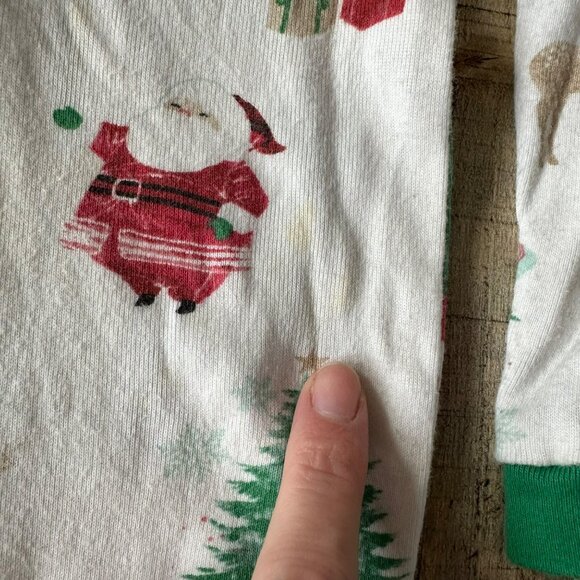 Rabbit + Bear Long Sleeve Christmas Pajamas Zip Front Organic Cotton 24 months - Picture 2 of 9